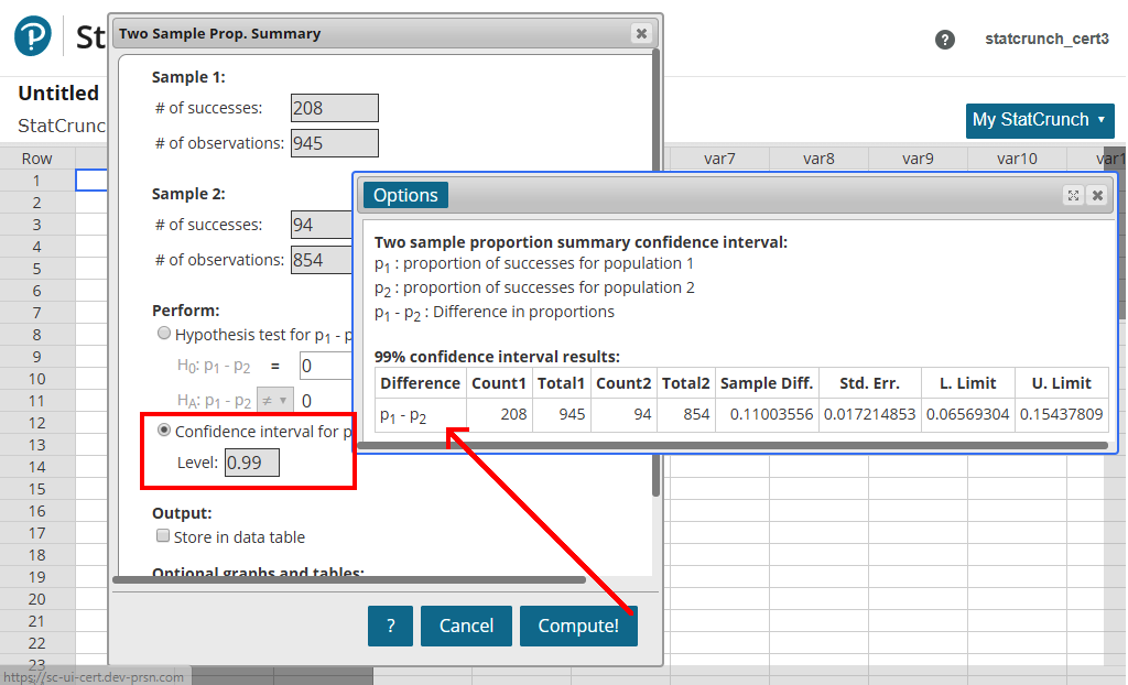 Sample Proportion With Confidence Interval