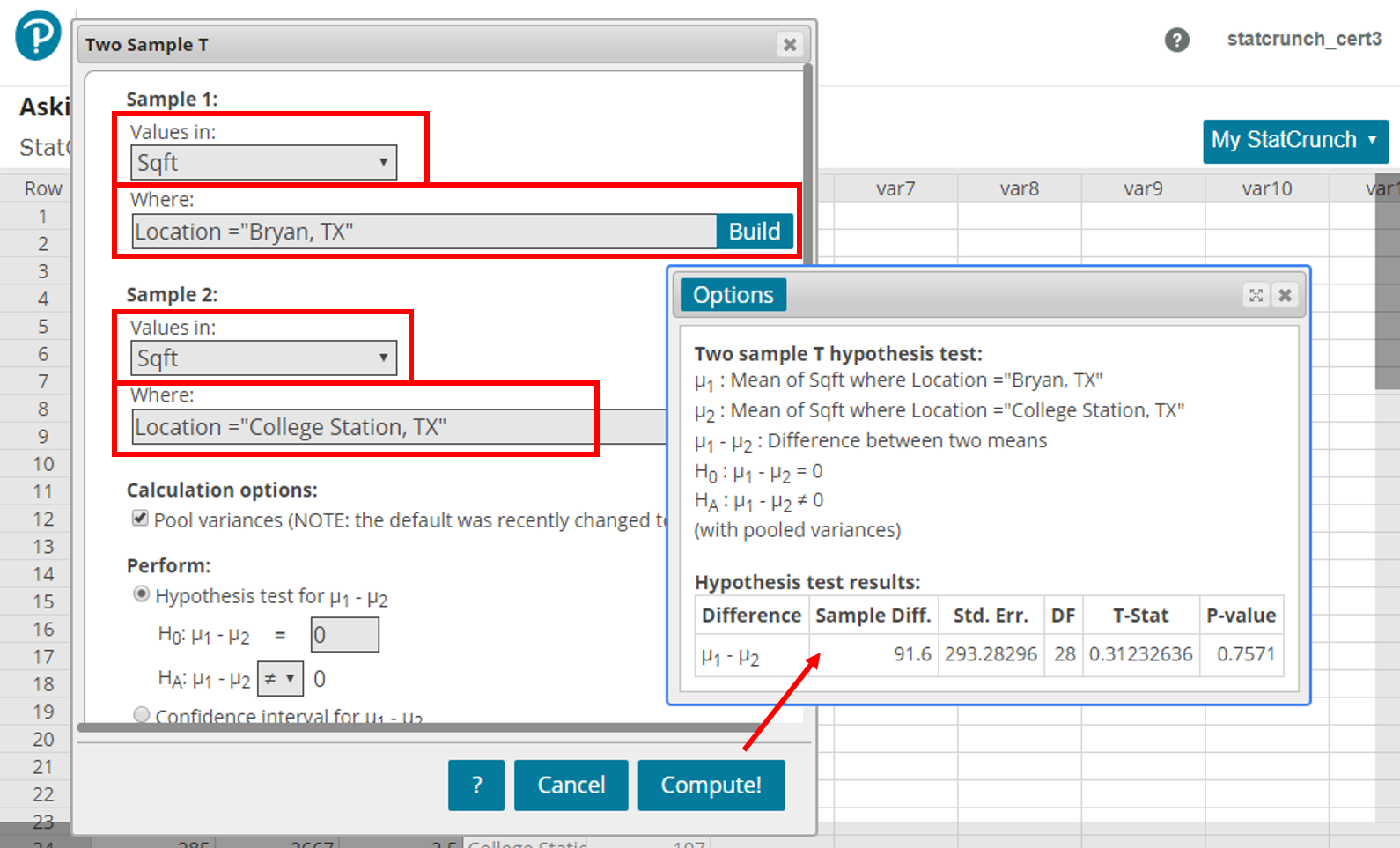 Conducting Hypothesis Tests For The Difference Between Two Means With Raw Data